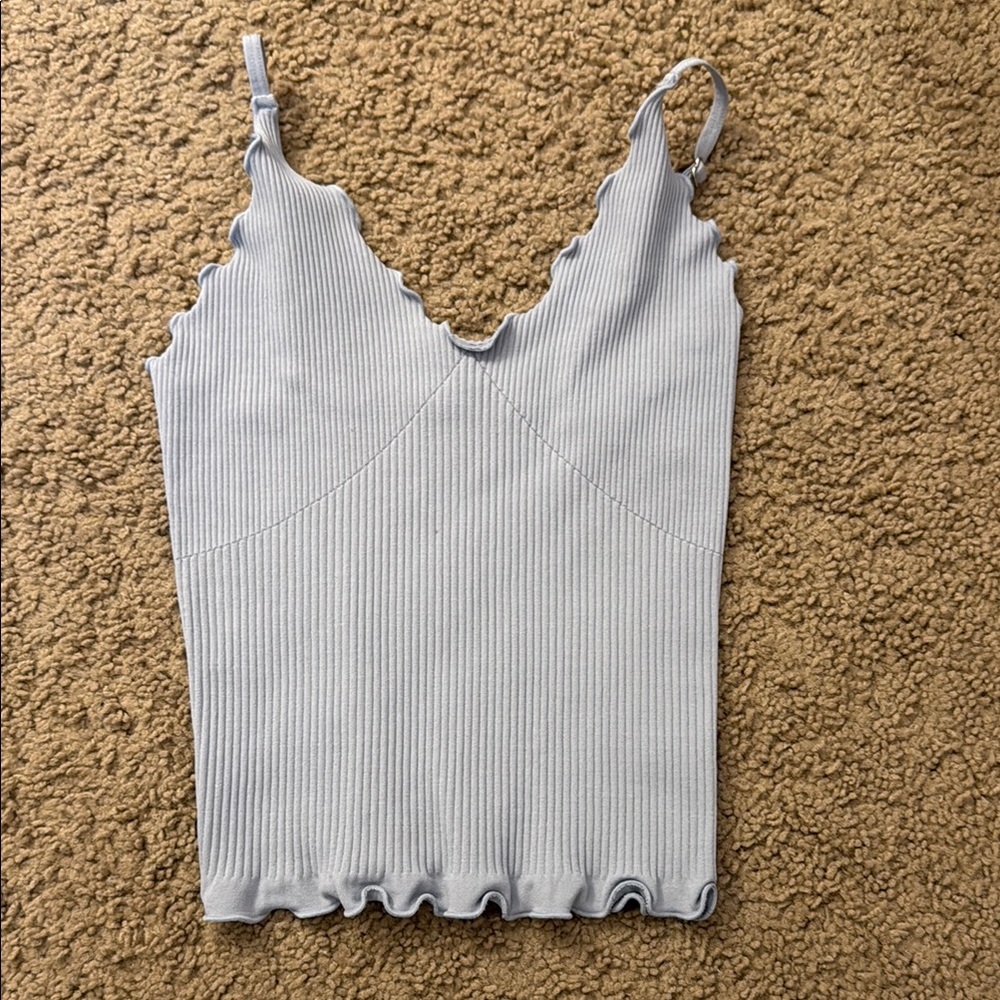 Gray Ribbed Women's Top- Free People